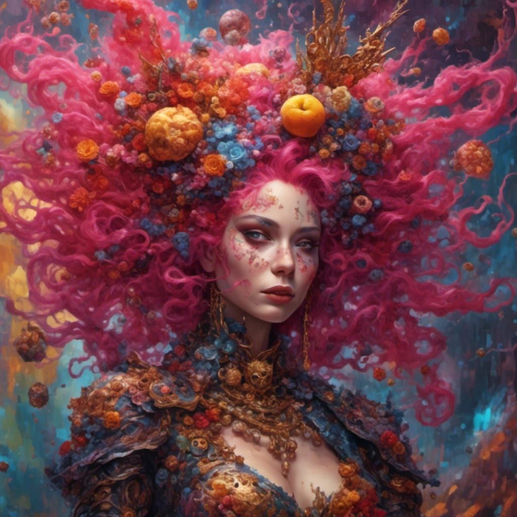 Hyperreal Female Villain Embodies Cancer