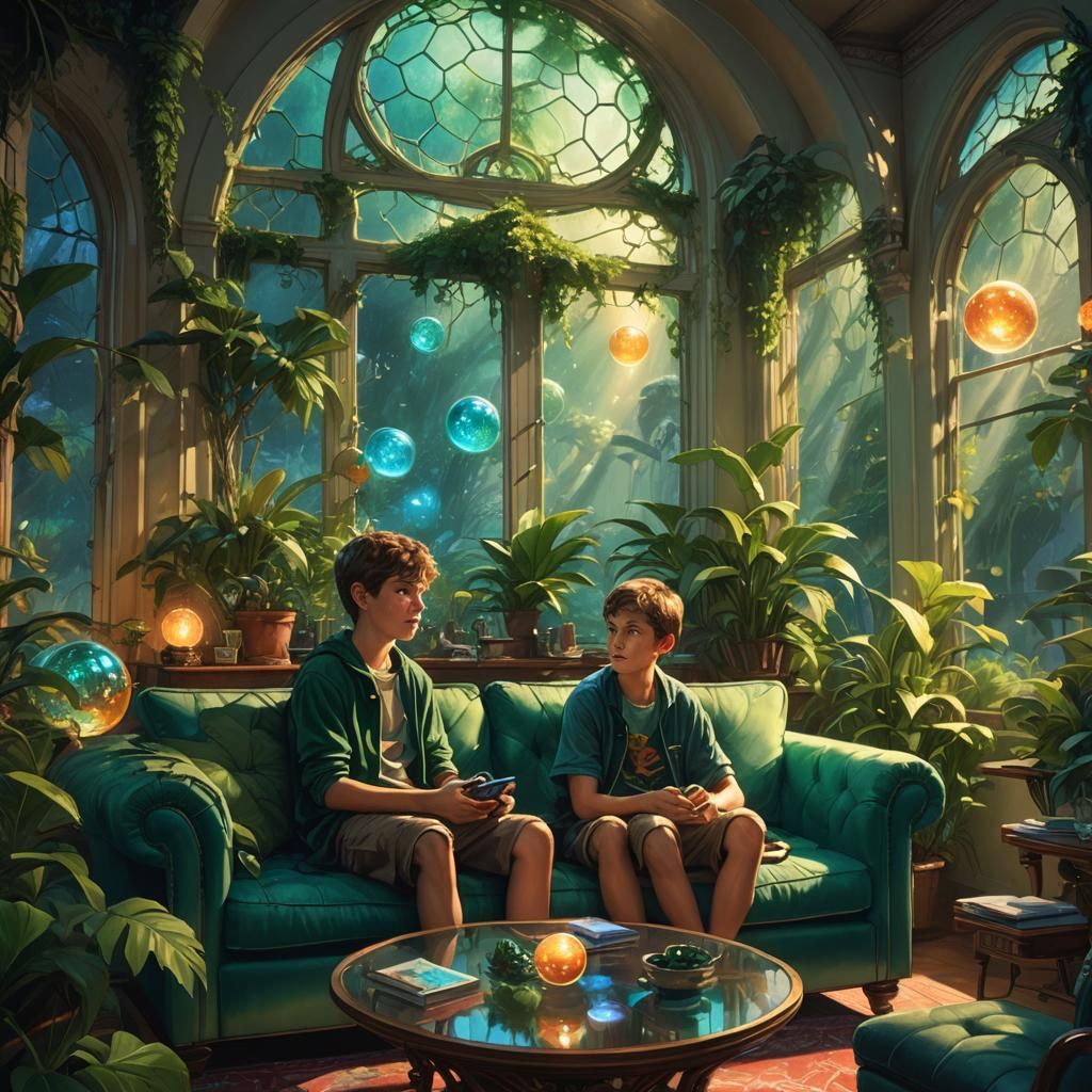 Fantasy Boys in Greenery, Concept Art