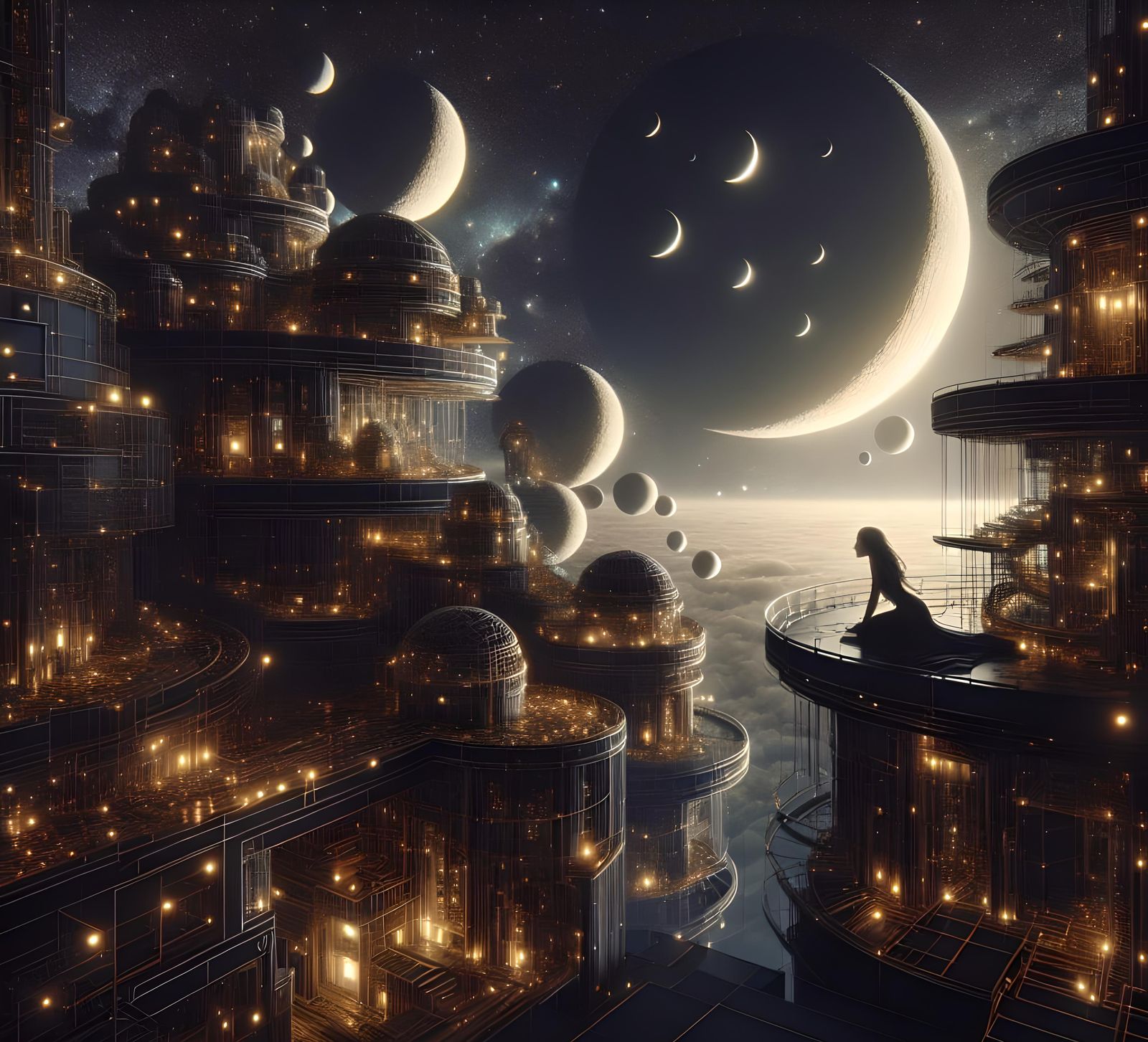 Parametric Blob Architecture Tunnel in Nightspace