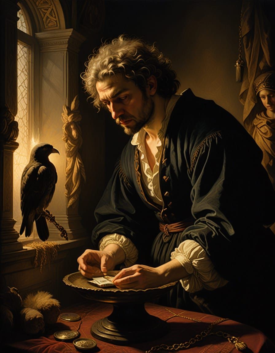 Mannerist Illustration: Love vs Freedom with Ethereal Bird