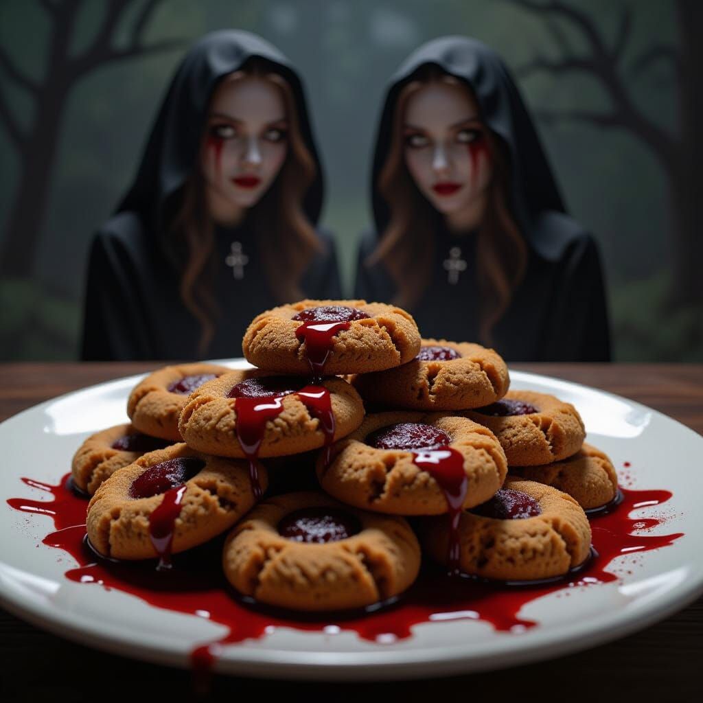 Spooky Sisters and Bloody Ginger Snaps: Photorealistic 8K