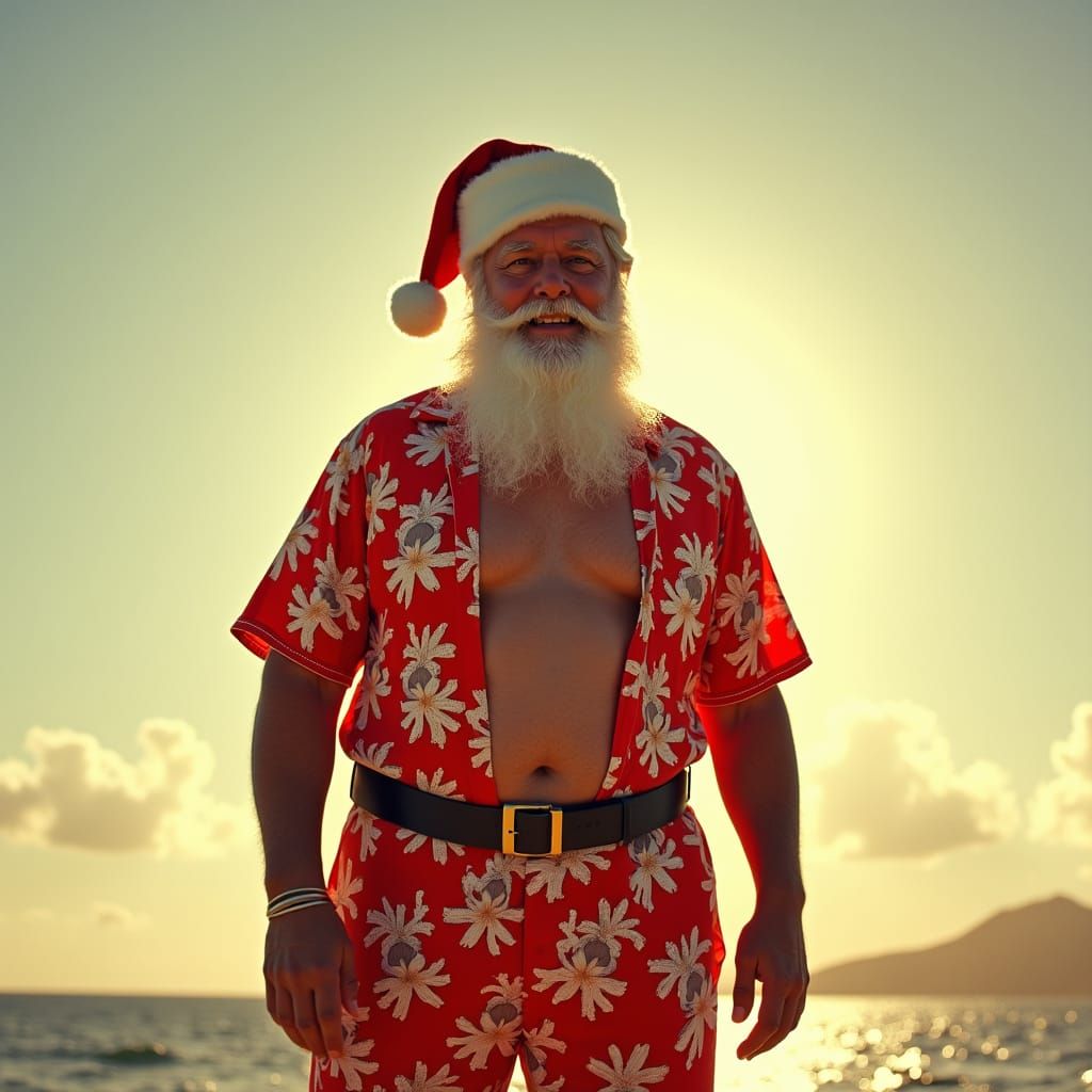 Santa Claus in Hawaiian Shirt: Summer Blockbuster