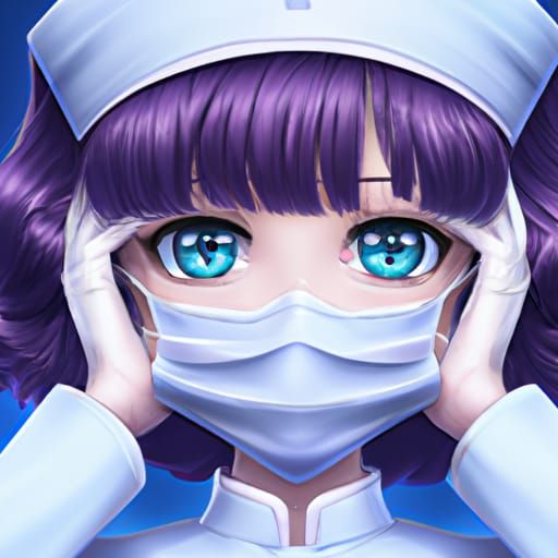 Cute Surgical Nurse Illustration in Anime Style