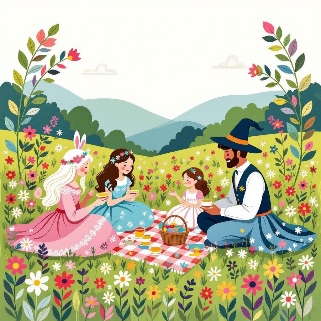 Magical Creatures Picnic: 3D Paper Art