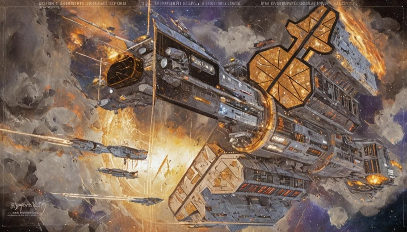 Dreadnought Combat Cruiser Soars Through Space