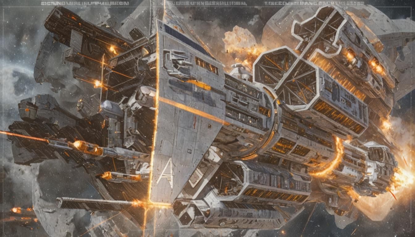 Babylon 5 Dreadnought Combat Cruiser in Space