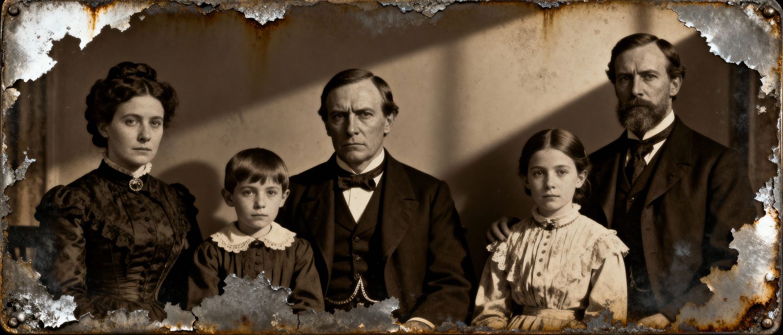 Victorian Family Daguerreotype Shows Graceful Decay