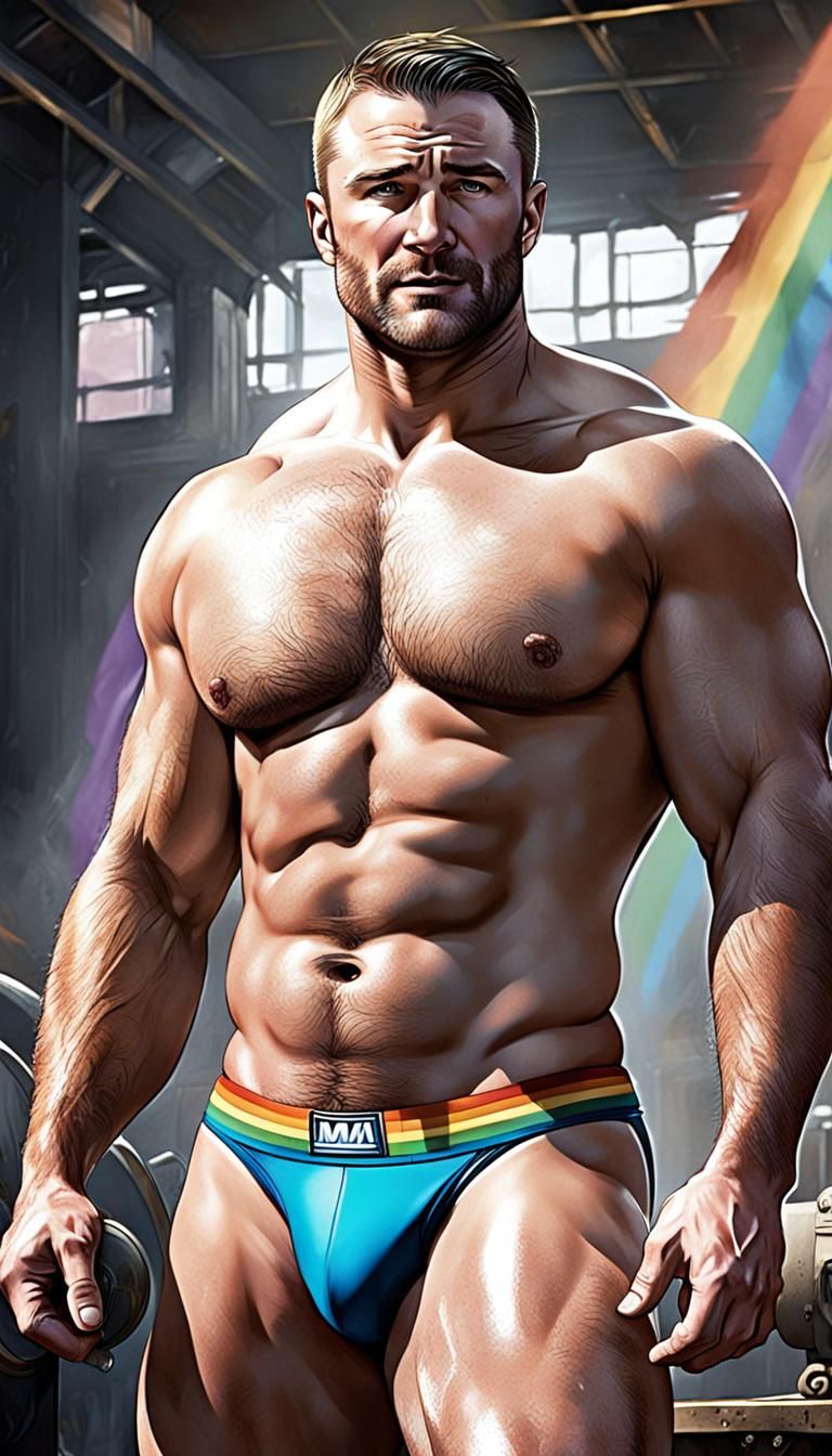 Striking Comic Book Art of a Muscular Figure