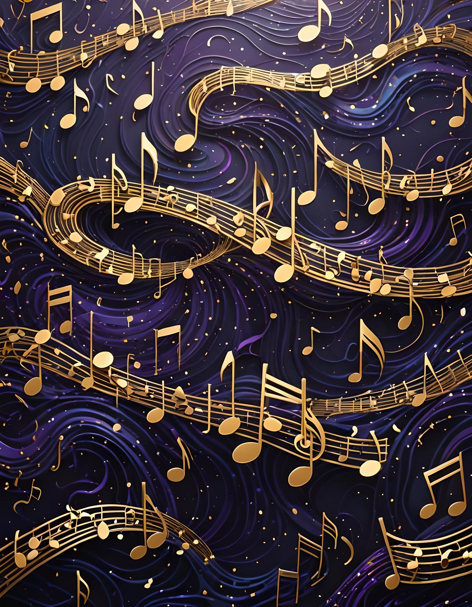 Where melodies flow like rivers in the cosmic night