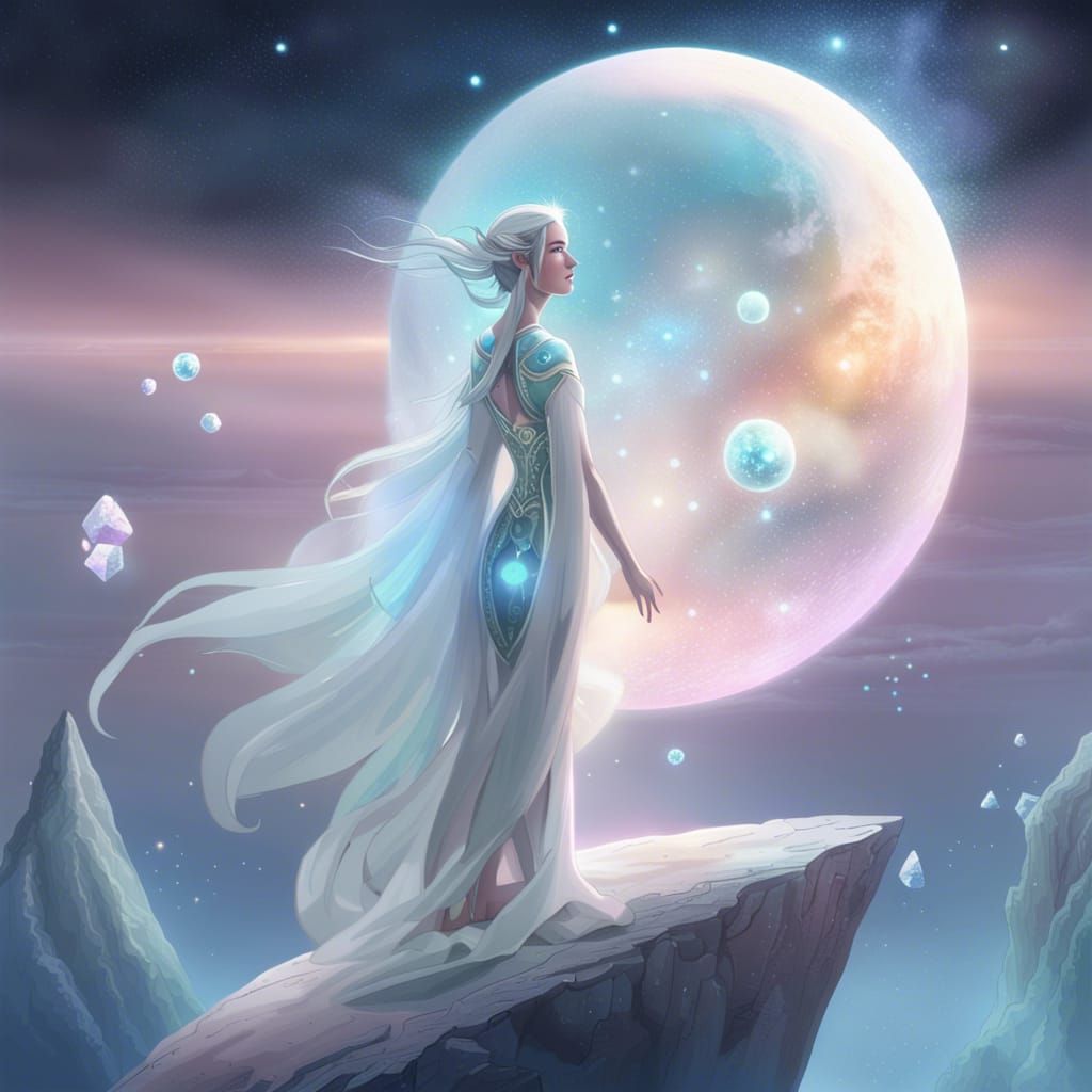 Ethereal Being on a Diamond Planet