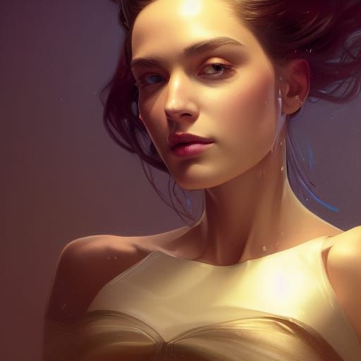 Detailed Portrait in Dynamic Lighting, Digital Art