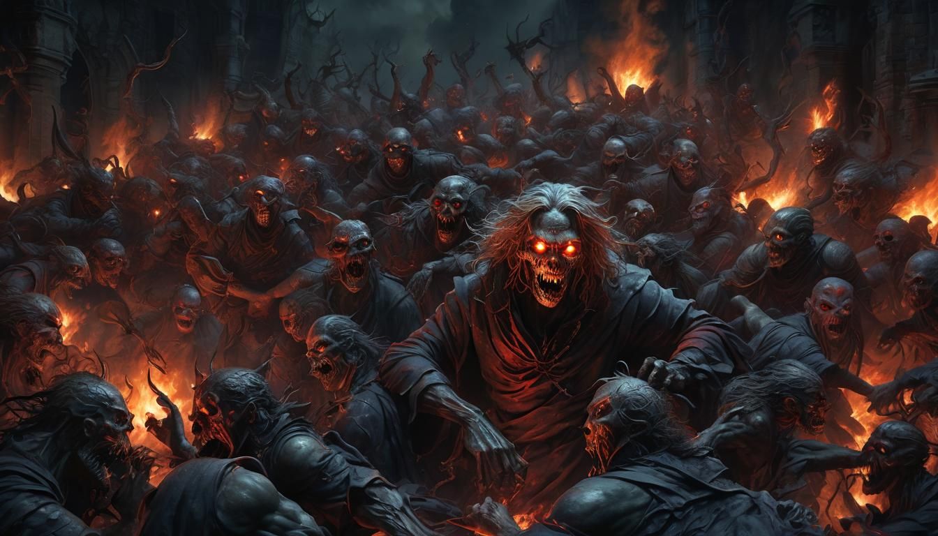 Dark Fantasy: Chorus of Tortured Souls in Hell