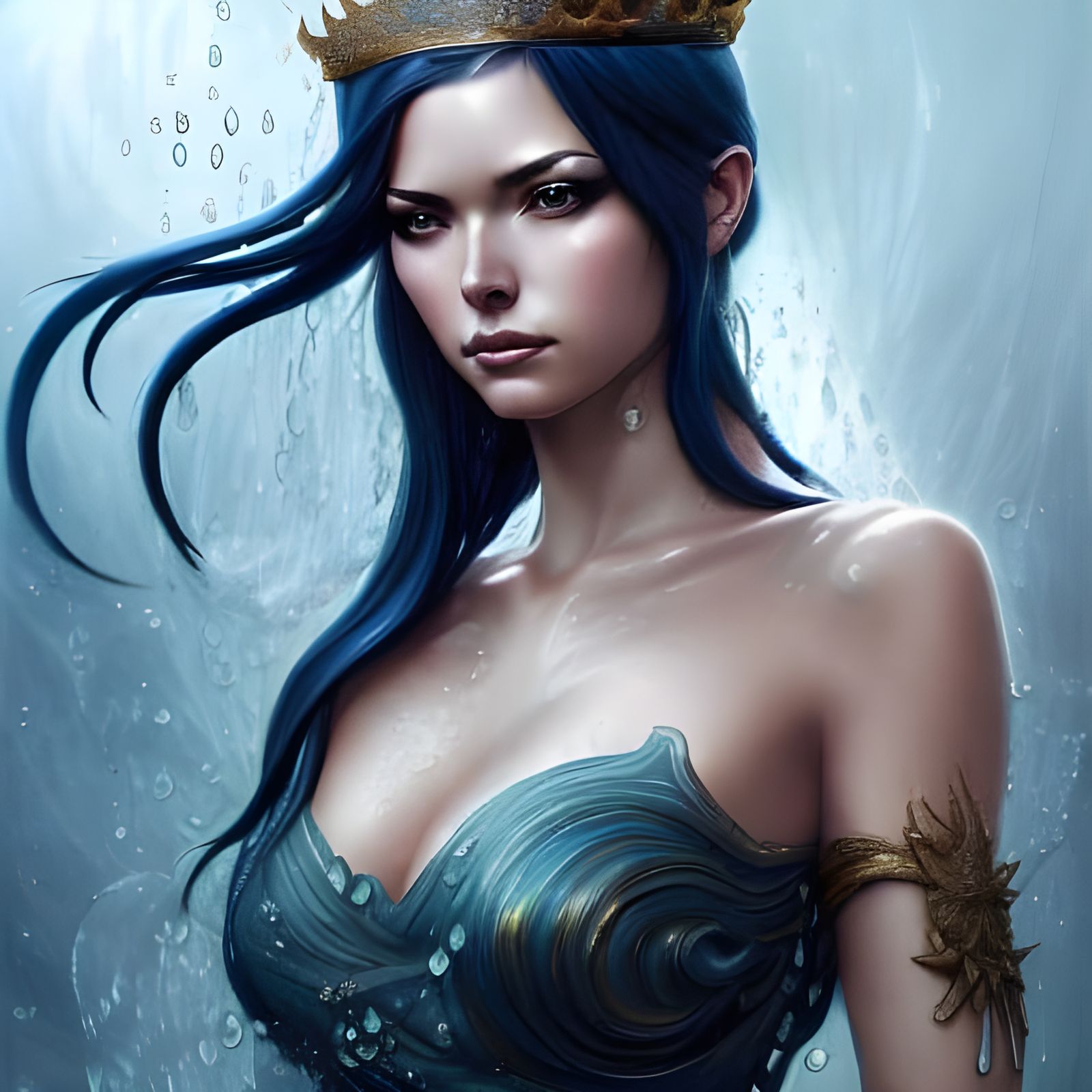 Water Empress Nico Robin Portrait in Digital Art
