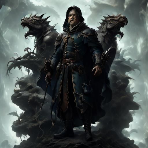 Comforting Chameleon in Detailed Fantasy Art