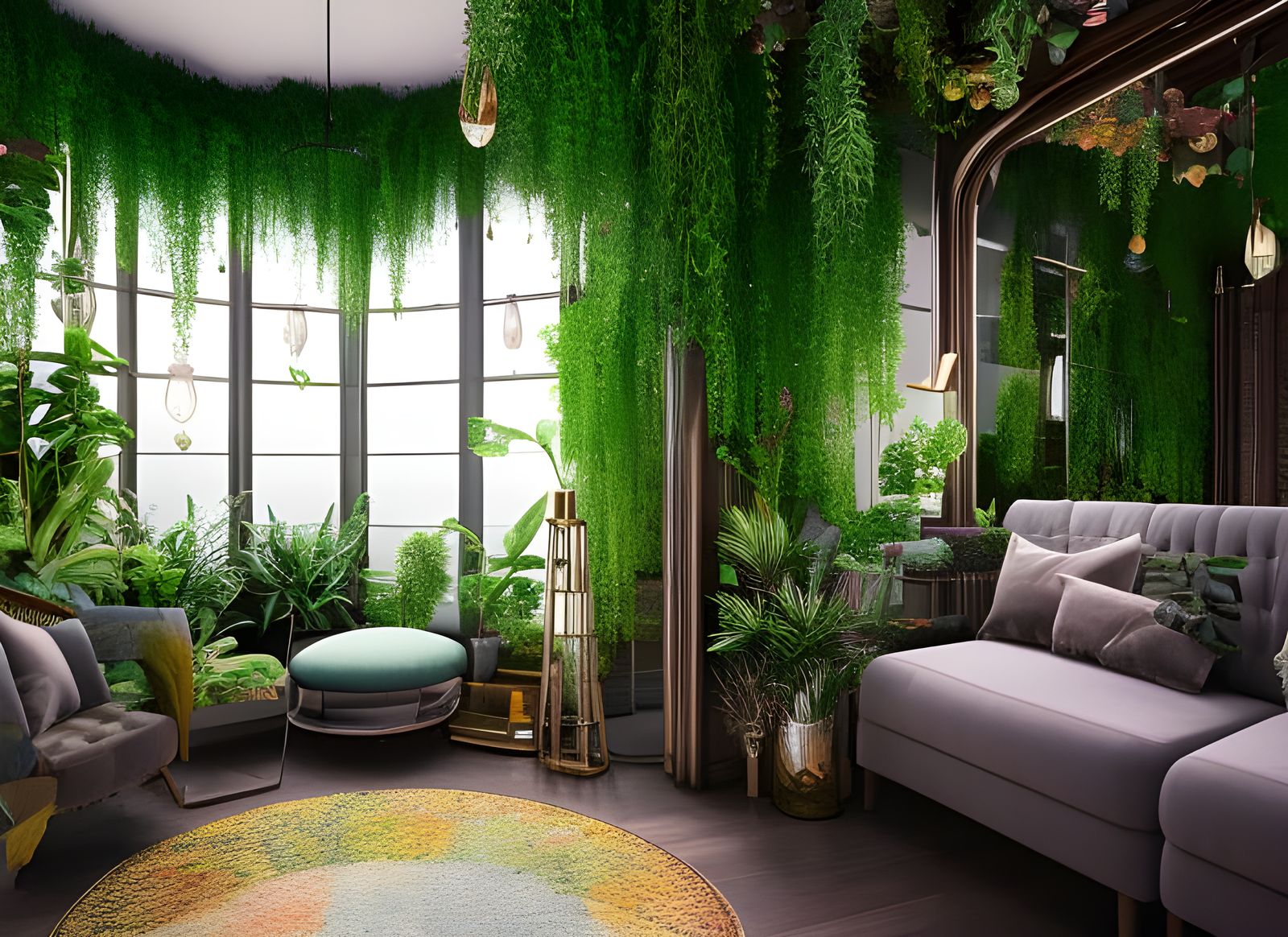 Ideal Botanist's Room in Geometric Polymorph Style