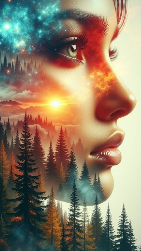 Ethereal Double Exposure Masterpiece