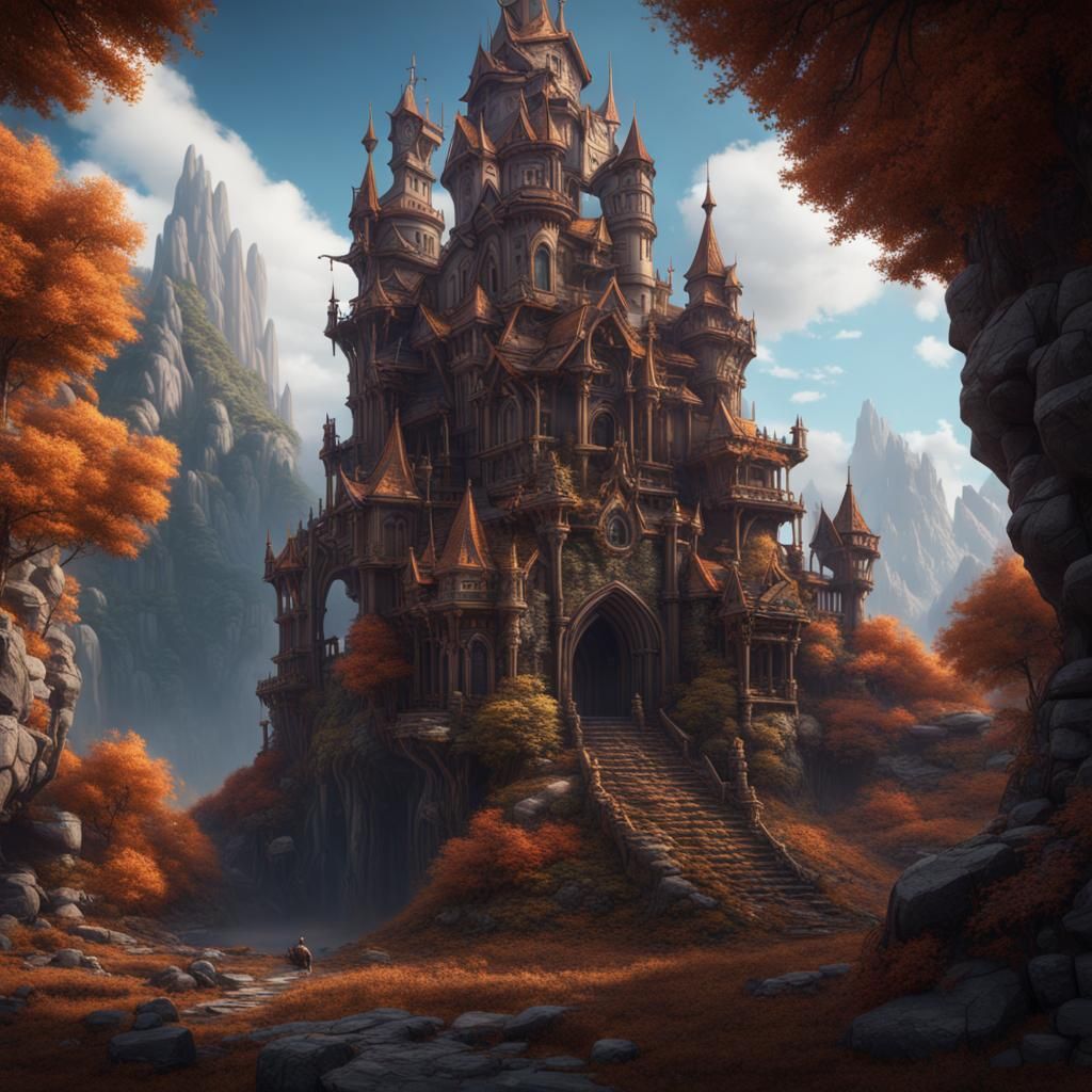 Fantastical Matte Painting in Deep Color