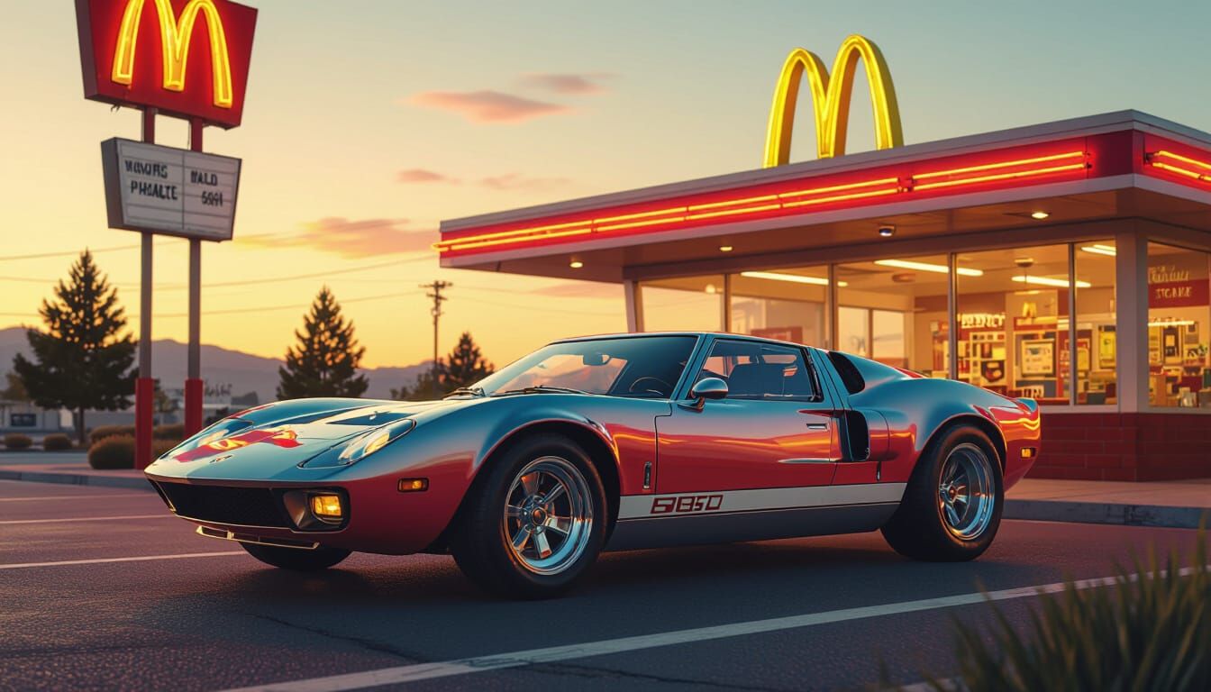Bradley GT Parked at 1970s McDonald's