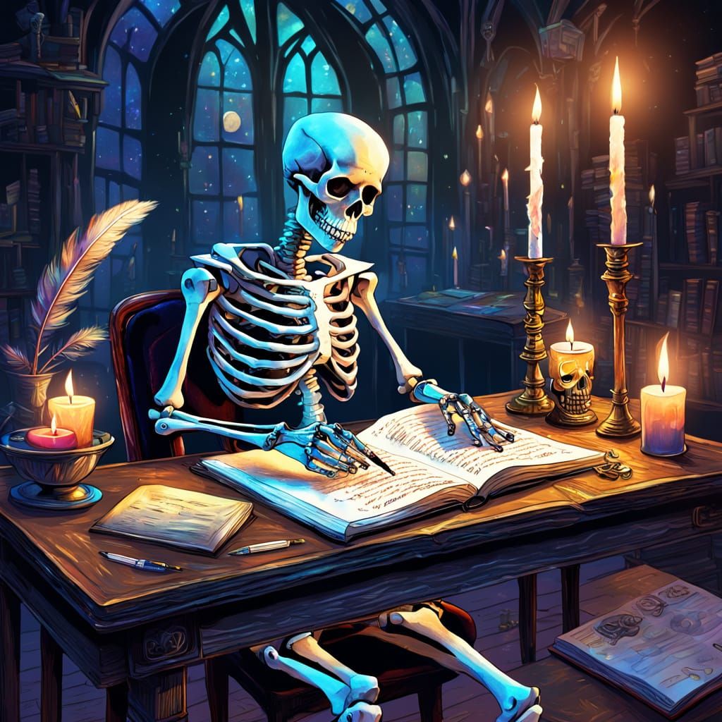 Ethereal Skeleton Studies Celestial Mysticism