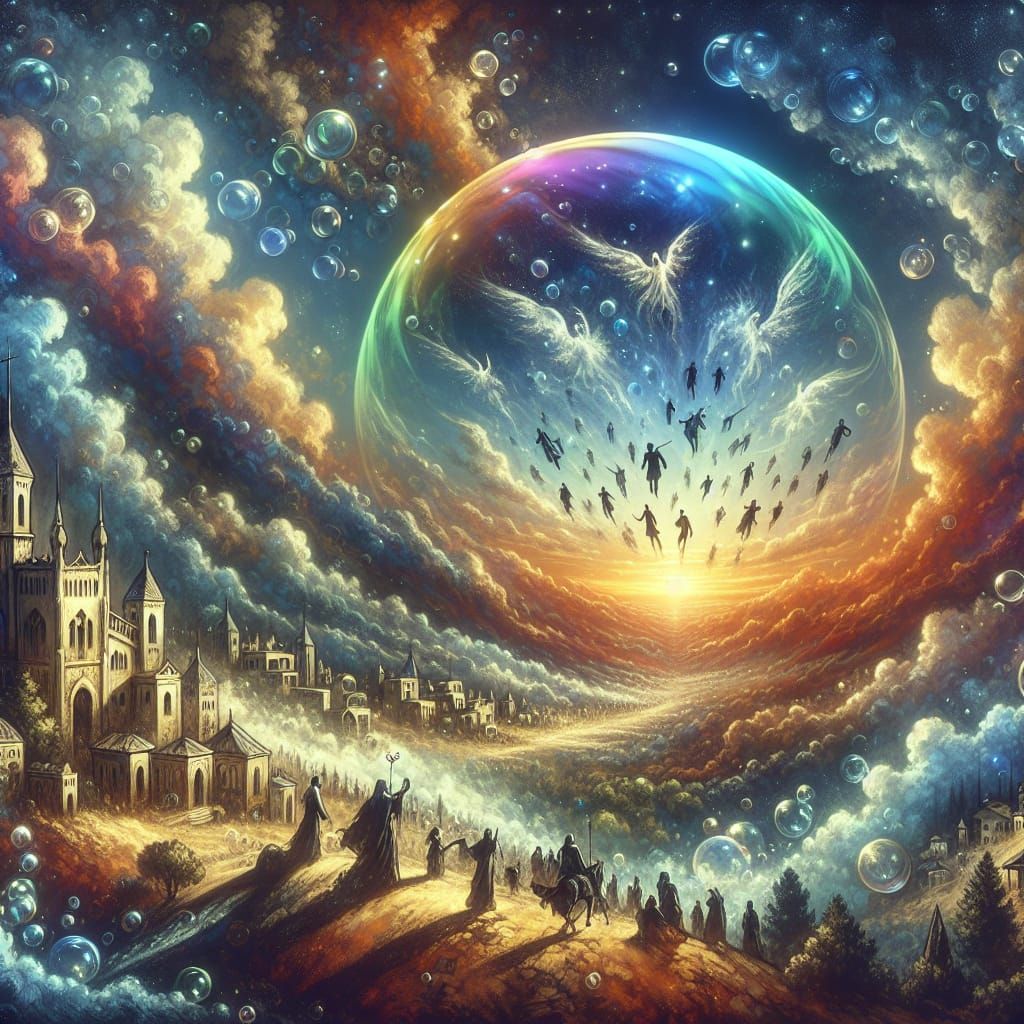 Magical Bubble Encasing Houses, Skyward Ascension