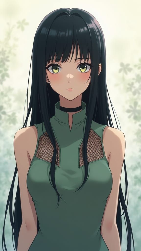 Ethereal Anime Woman in Contemplation, Soft Pastel Hues