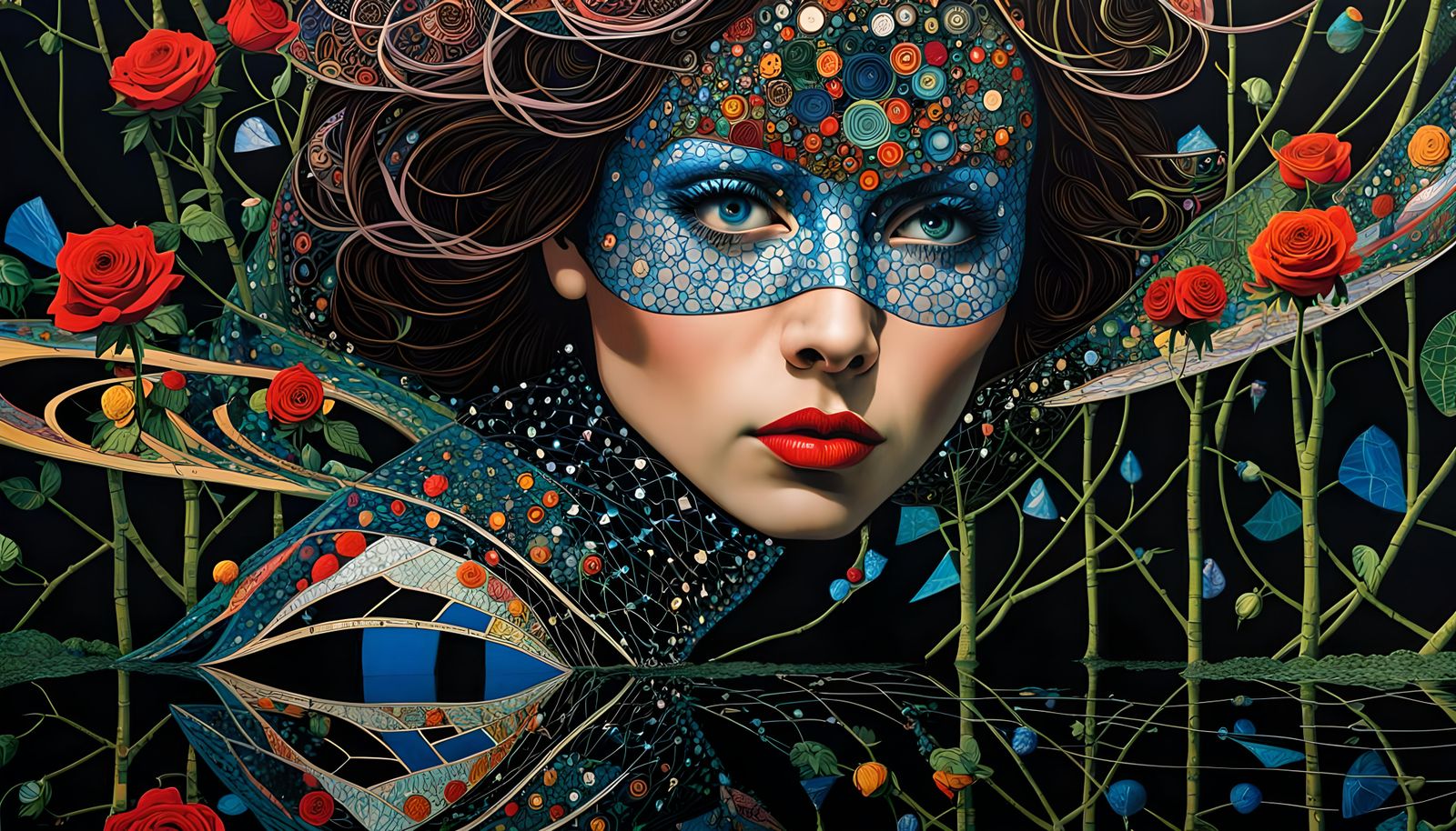 Shattered Glass Reflection in Hundertwasser Style