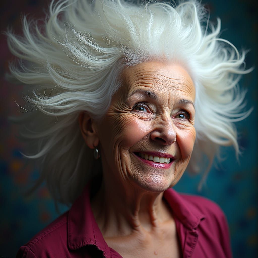 Glowing Mature Beauty Smiles Directly at the Camera