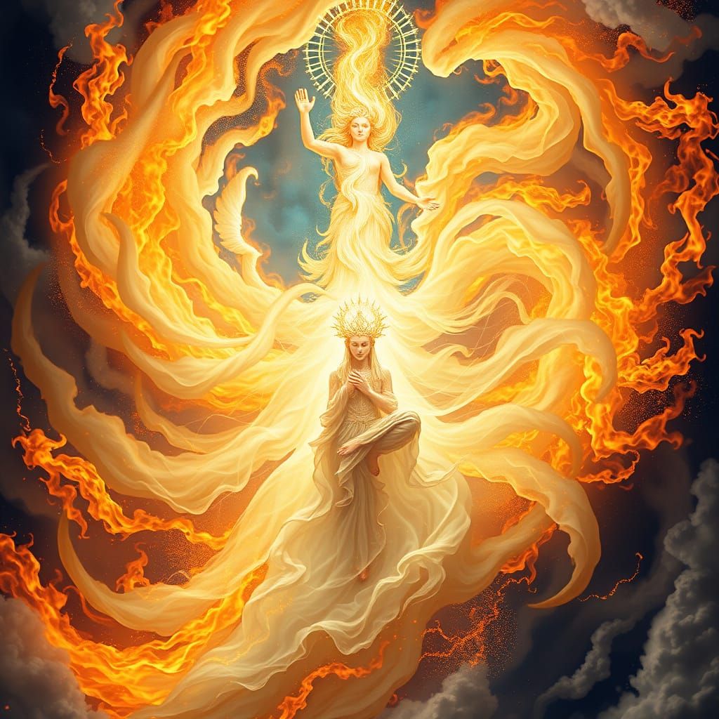 Celestial Being Transformed by Divine White Fire