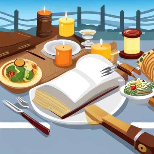 Shabbat Table Setting with Silver Kiddush Cup