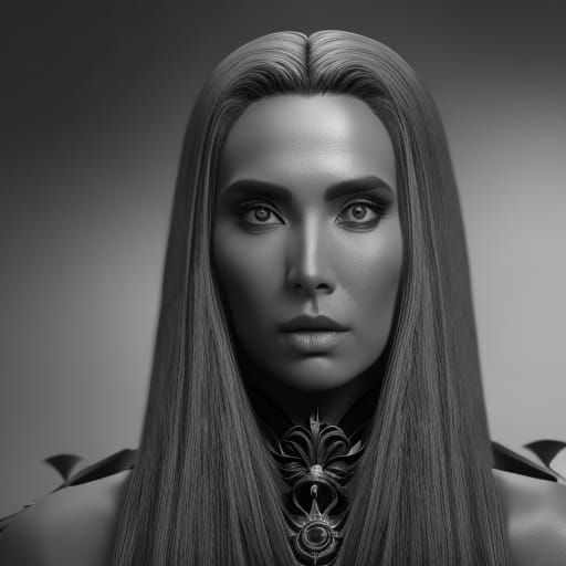 Emotional Woman's Face in Detailed Matte Painting