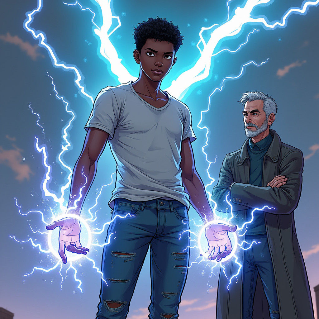 Teen Superhero Velocity Bolt Energy Powers