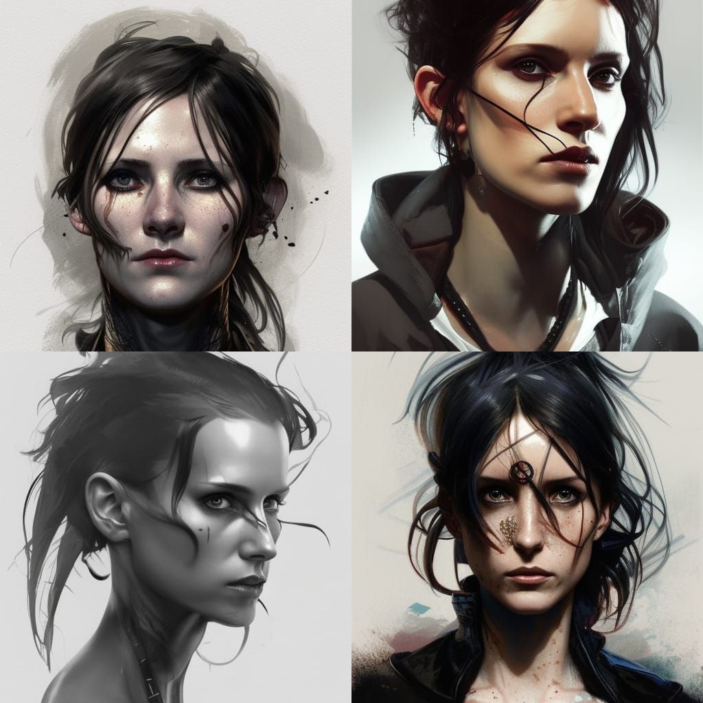 Lisbeth Salander Portrait in Art Nouveau Style