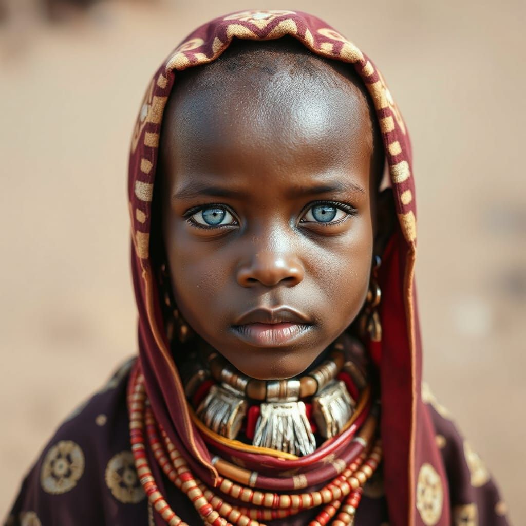 Serengeti Beauty in Traditional Attire