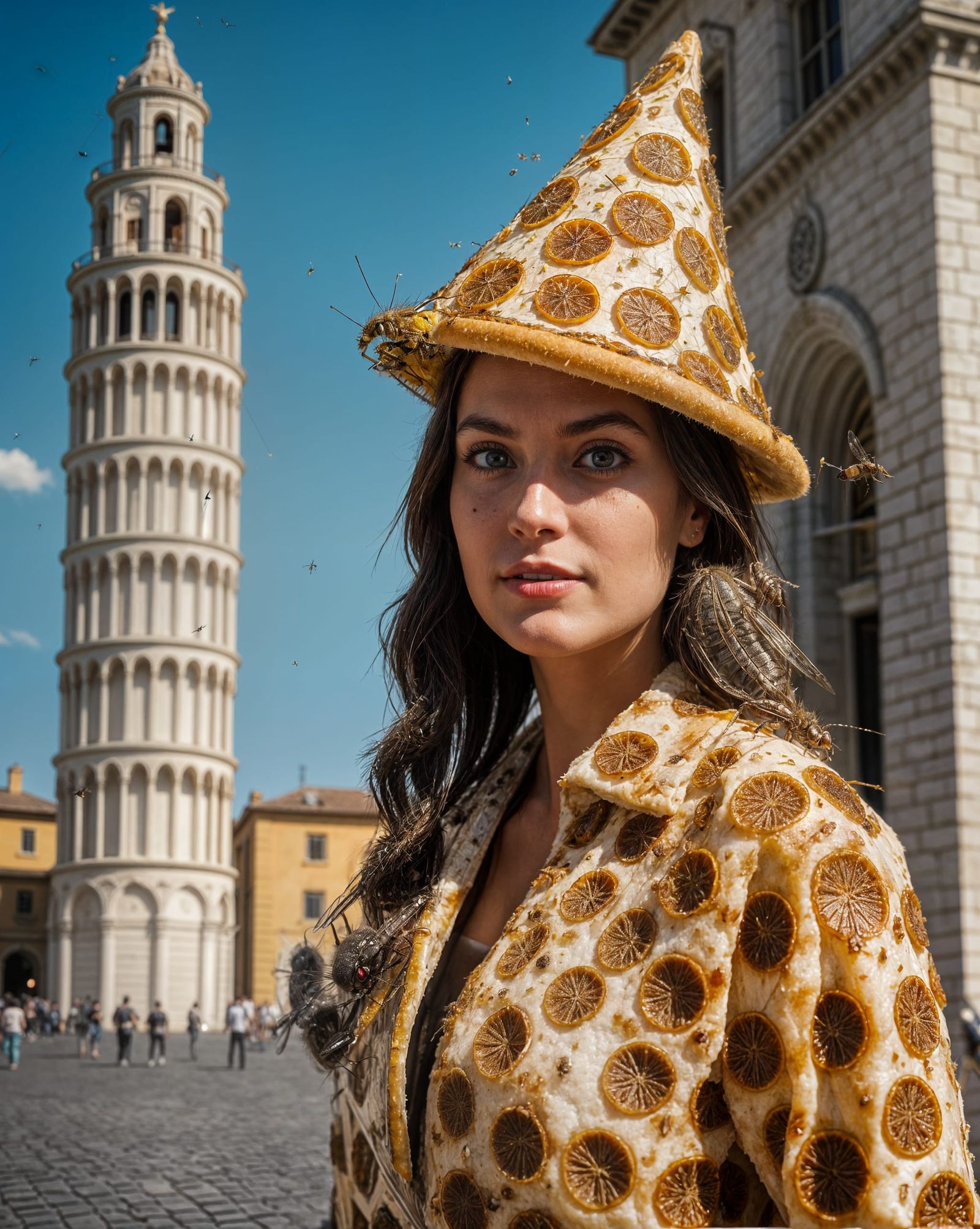 Pizza Costume Photoshoot in Pisa: High Fashion