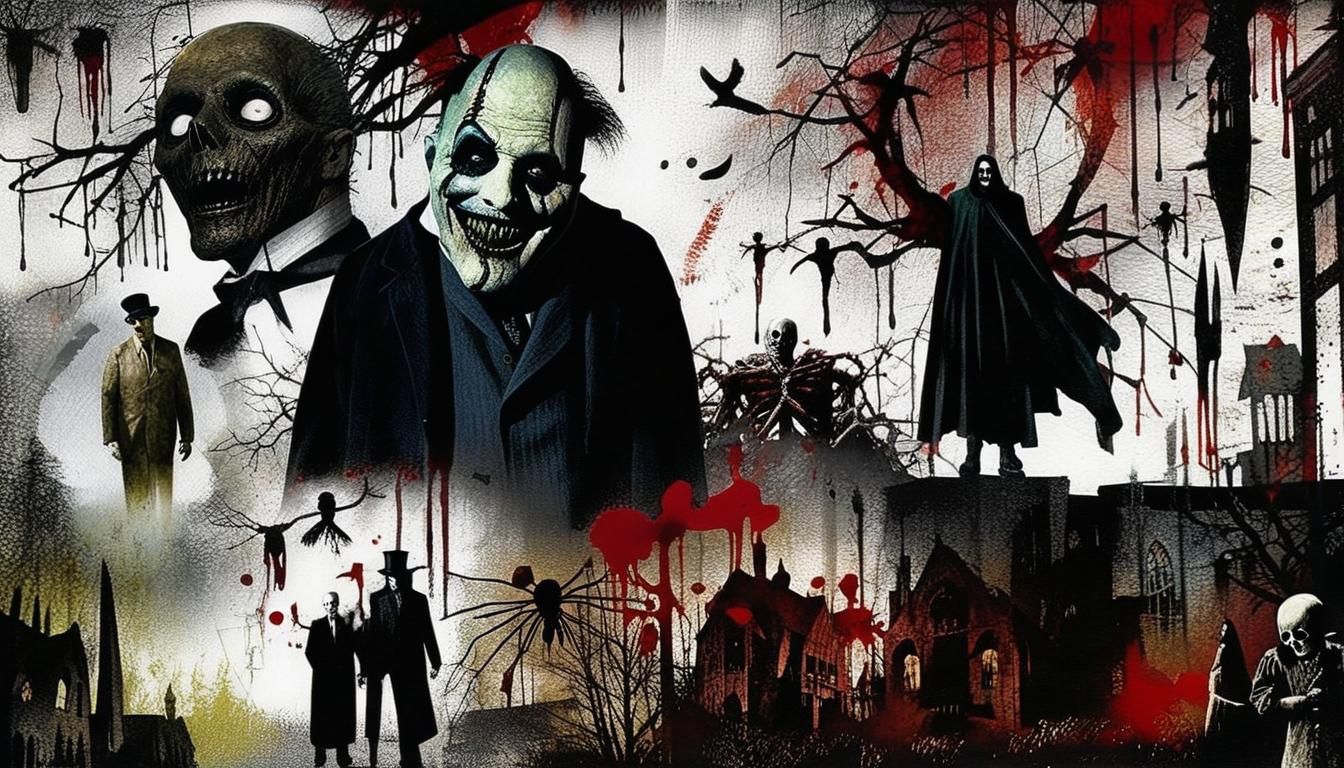 Horrifying Macabre Collage in Dark Fantasy Style