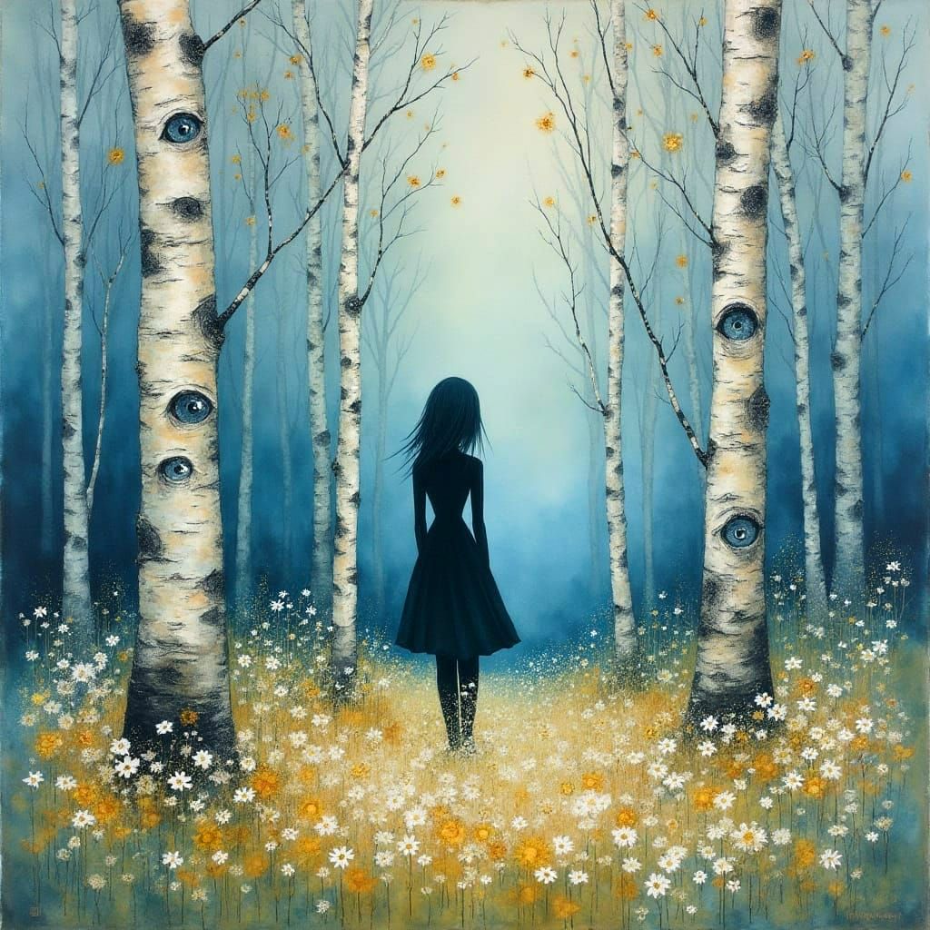 Ethereal Birch Grove Portrait