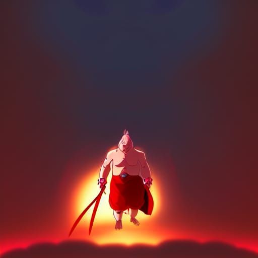 Majin Buu Anime Key Visual in Studio Ghibli Style