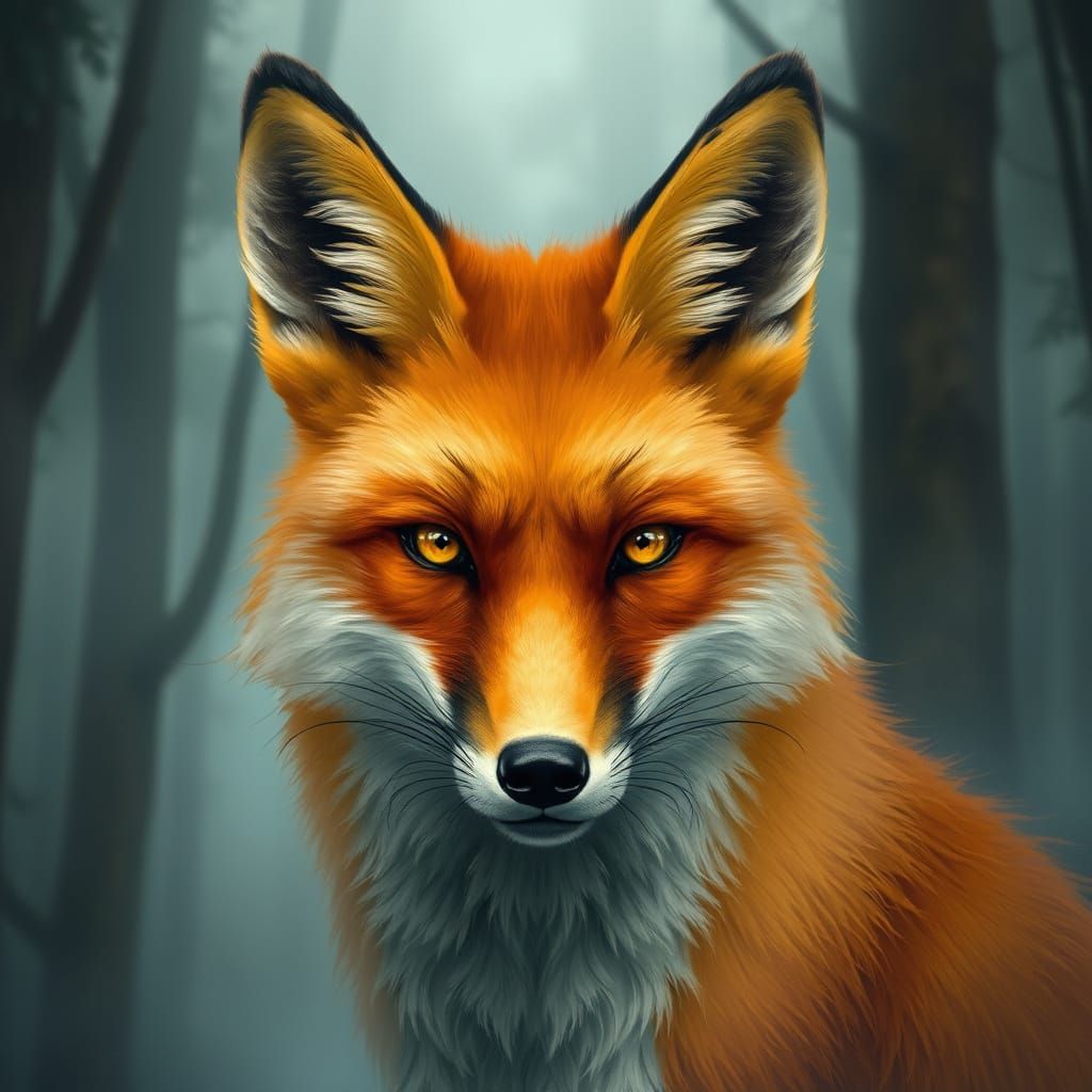 Majestic Fox in Enchanted Forest