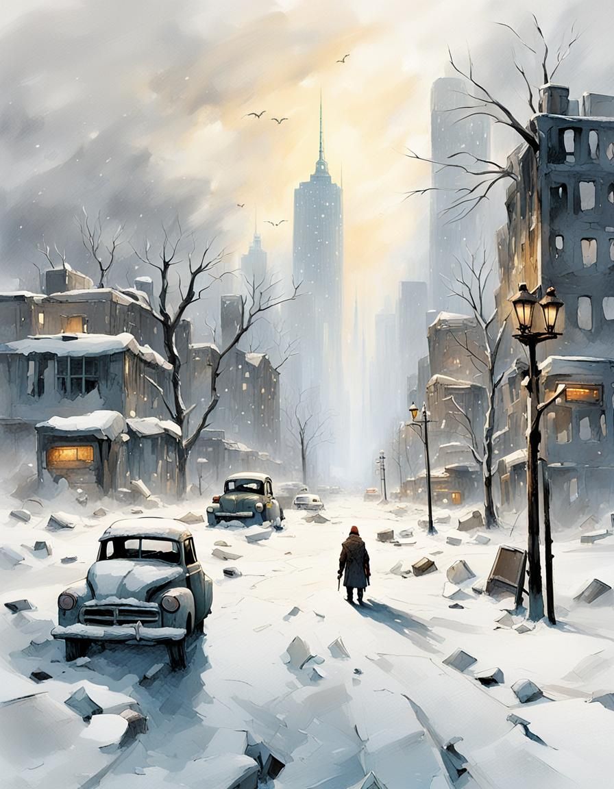 Frostbitten Apocalypse: Abandoned City Erodes into Winter Wa...