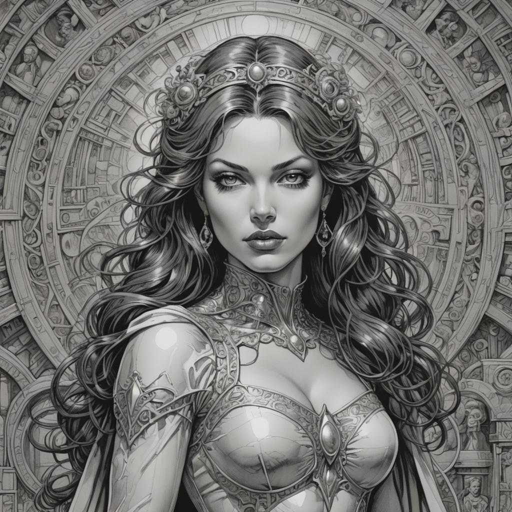 Comic Book Woman in Bronze Age Style