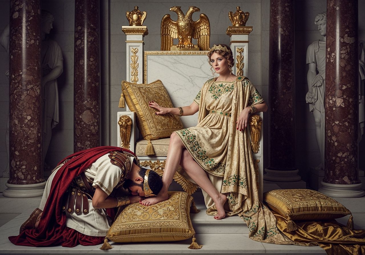 Empress Messalina Tramples King: High-Contrast Photography