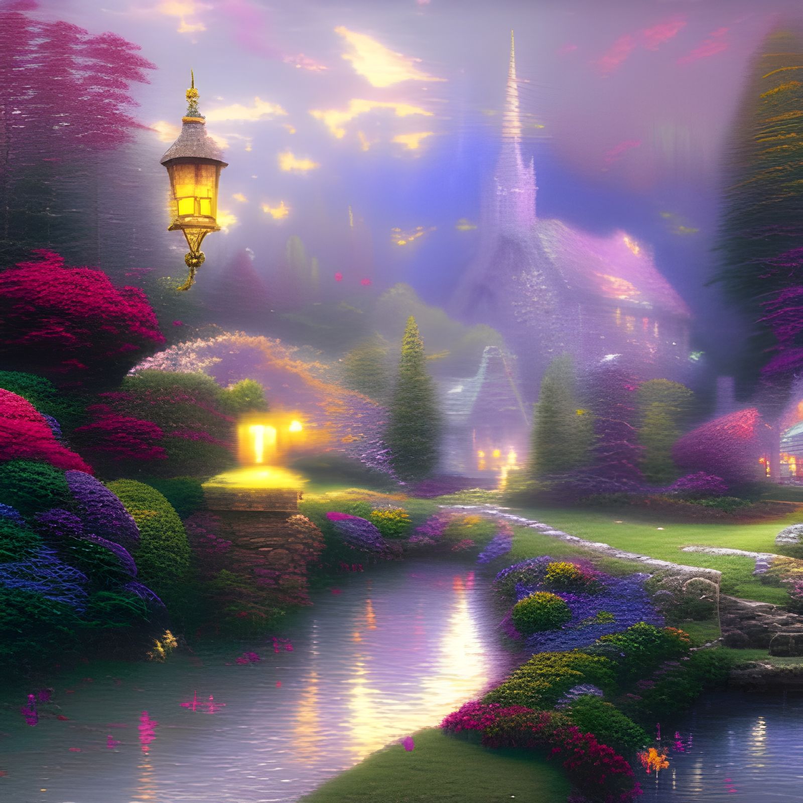 Ethereal Fantasy Scene of Hope and Motivation