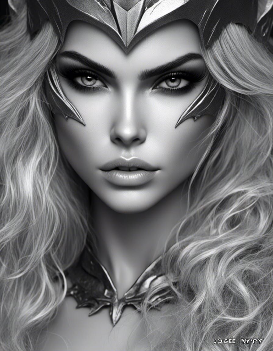 Batgirl Portrait in the Style of Jose Royo