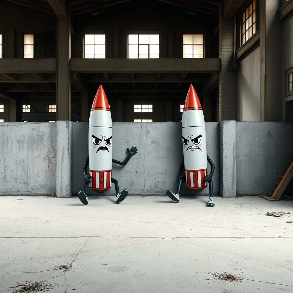 Two Frowning Missiles in an Abandoned Warehouse