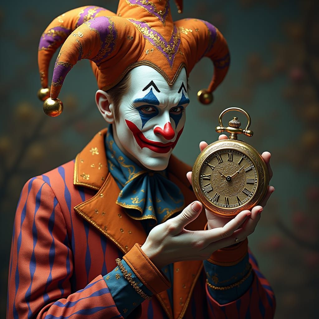 Mystical Jester with Pocket Watch, Concept Art