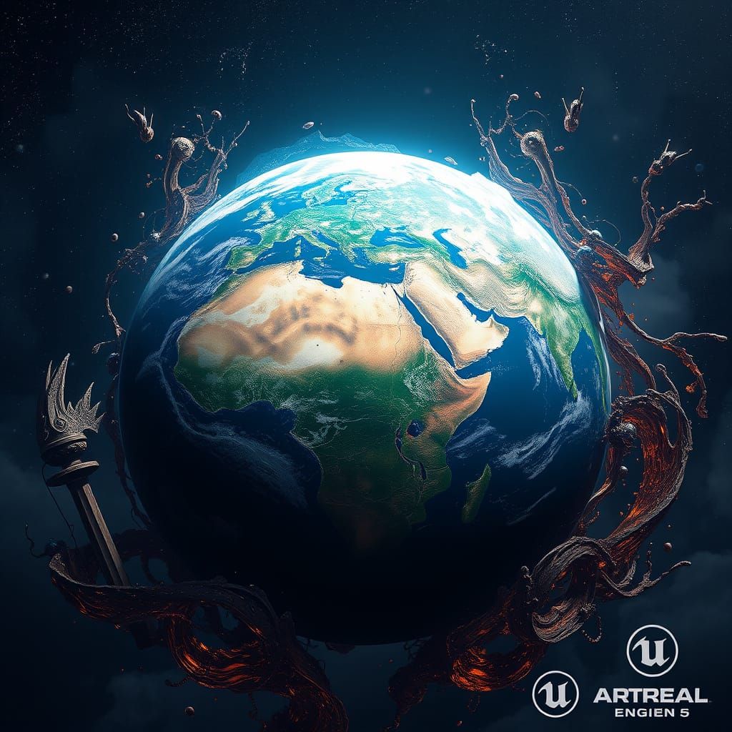 Ethereal Earthly Realm in Vibrant, Fantasy Concept Art