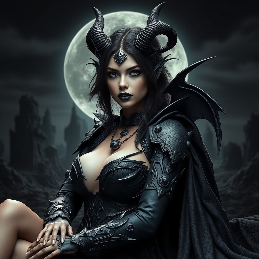 Dark Gothic Beauty Reigns in Haunting 8K Masterpiece