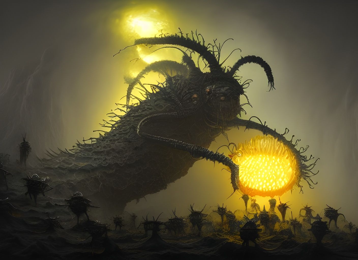 Dark God Bee Hive Concept Art