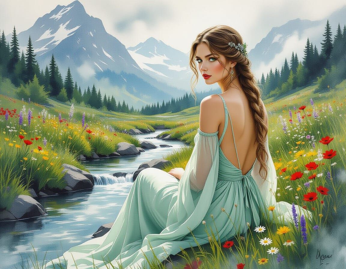 Norse Goddess by Mountain Brook in Dreamy Style