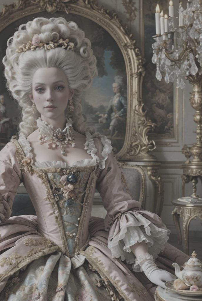 Detailed 3D Anime Art of Marie Antoinette